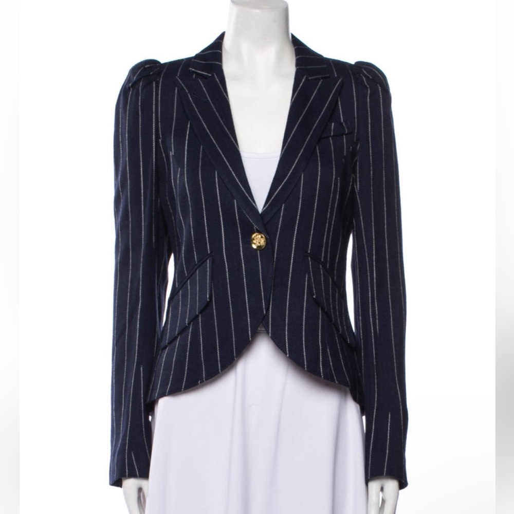 NWOT - Smythe Pouf Sleeve Striped Blazer